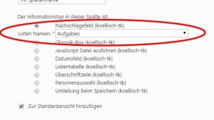 SharePoint Nachschlagefeld